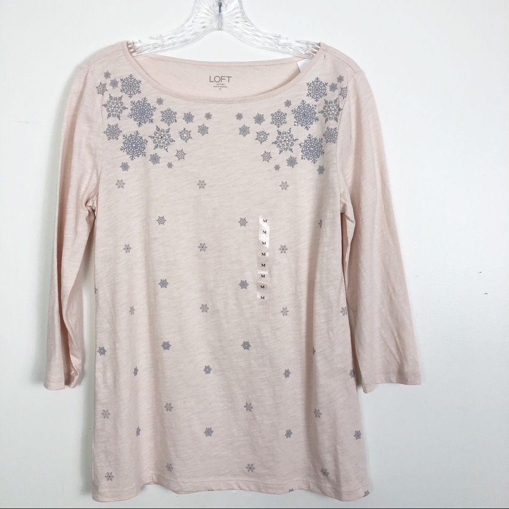 LOFT Long Sleeve Crew Neck Top